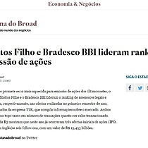 Mattos Filho e Bradesco BBI lideram ranking de emisso de aes